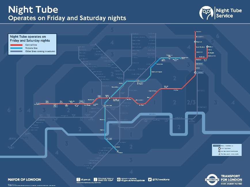 Night Tube - Central line & Victoria line